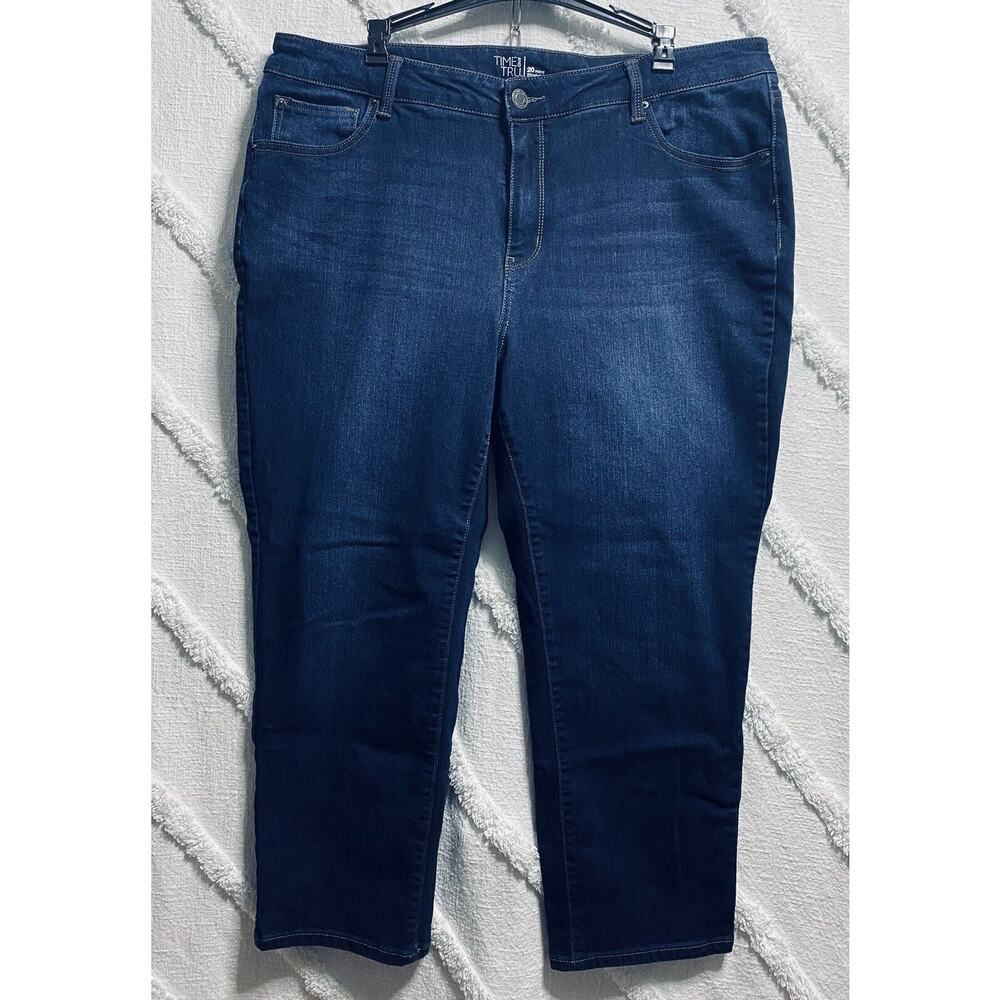 Time and True Dark Wash Straight Fit Jeans Size 20 Petite